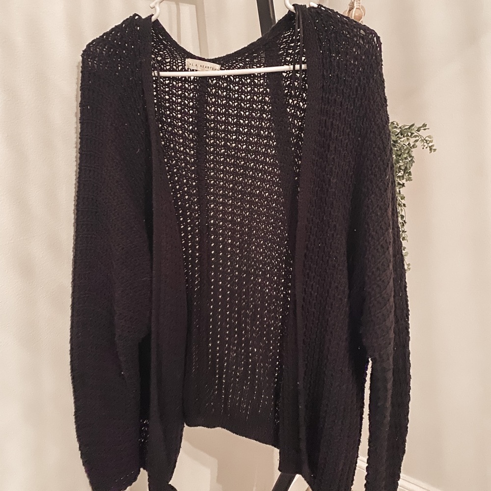 Black cardigan